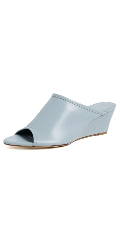Aeyde Suzanne Nappa Leather Sandals Glass In Blue