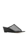 Aeyde Leather-mesh Suzanne Wedge Sandals 55