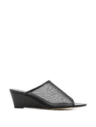 Aeyde Suzanne Leather Mules In Black