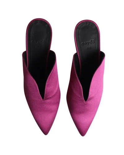 Aeyde Sylvie Mules In Pink Satin