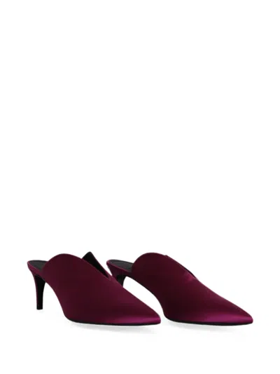 Pre-owned Aeyde Sylvie Pointed-toe Mules In Pink