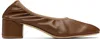 Aeyde 45mm Elastic-panel Block-heel Pumps In Brown