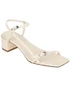 Aeyde Franzi Leather Sandal In Neutral