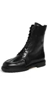 Aeyde Tate Calf Leather Boots Black In Black