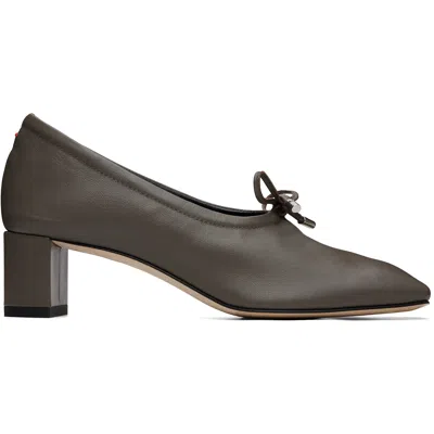 Aeyde Taupe Narissa Glove Heels In Gray