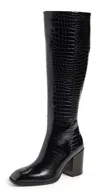 Aeyde Women's Teresa Square Toe Block Heel Boots In Black