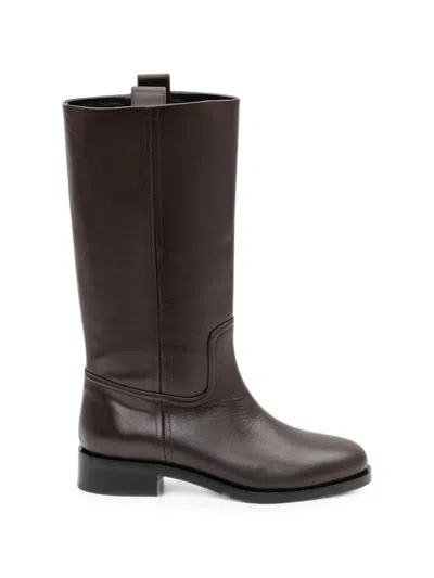 Aeyde Theo Knee-high Boots In Brown
