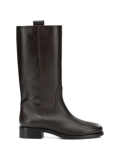 Aeyde Theo Knee-high Boots In Brown