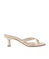Aeyde Thinstrap Squaretoe Sandals In Neutral