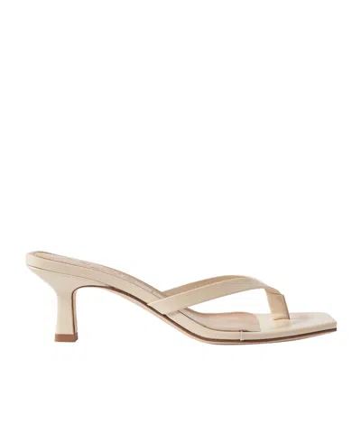 Aeyde Thinstrap Squaretoe Sandals In Neutral