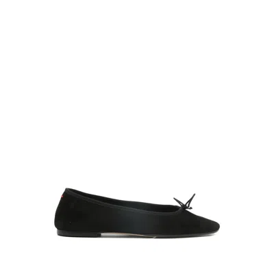 Aeyde Tiby Bow Ballet Flats In Black