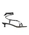 Aeyde Paige Nappa Leather Sandals In Black