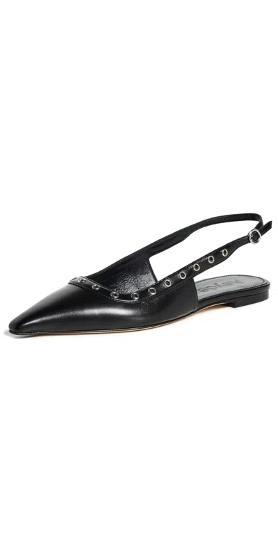 Aeyde Tizia Slingback Flats Black