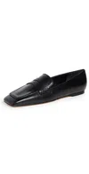 Aeyde Leather Penny Strap Loafers Rubber Sole In Black