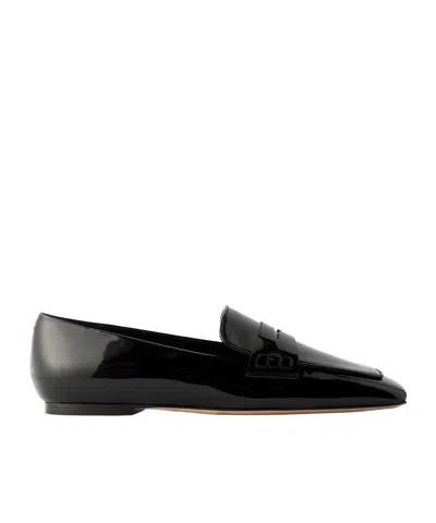Aeyde Tom Patent-leather Loafers In Black