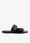 Aeyde Tonya Leather Sandals With Double Strap In Multi