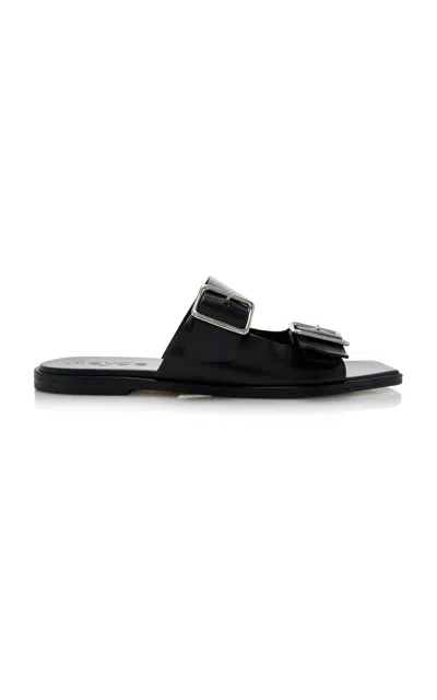 AEYDE TONYA LEATHER SLIDE SANDALS