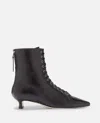 Aeyde Pointed Toe Kitten Heel Ankle Boots In Black