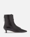 Aeyde 40mm Trixi Lace-up Pointed-toe Boots In Black