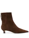 Aeyde Zoe Kitten Heel Bootie In Brown