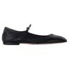 Aeyde Maryjane Leather Ballerina Shoes In Black