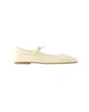 Aeyde 10mm Uma Leather Flats In Beige