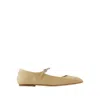 Aeyde Uma Metallic Mary Jane Ballerina Flats In Brown