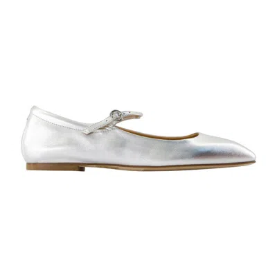 Aeyde Uma Ballerinas In Silver