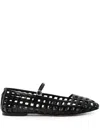 Aeyde Uma Studded Leather Mary Jane Ballet Flats In Black