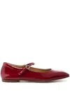 Aeyde Uma Patent Leather Mary Jane Shoes In Red