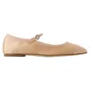 Aeyde Uma Cap Satin Ballerinas In Gold
