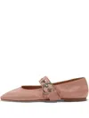 Aeyde Uma Eyelet-buckle Ballet Flats In Pattern