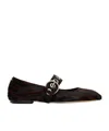 Aeyde Uma Eyelet Mary Jane Ballet Flats In Multi
