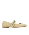 Aeyde Uma Eyelet Mary Jane Ballet Flats In Neutral