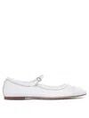 Aeyde White Uma Mesh Toe-cap Ballerina Flats