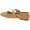 Aeyde Uma Embellished Grosgrain Mary Jane Ballet Flats In Caramel