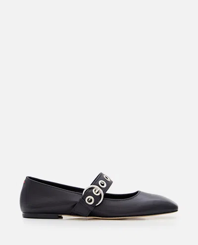 AEYDE UMA EYELET NAPPA LEATHER BLACK