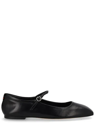 Aeyde Uma Eyelet-embellished Leather Mary Jane Ballet Flats In Black