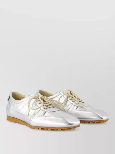 Aeyde Uma Lace Up Sneakers Metallic Sole