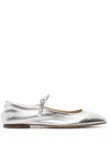 Aeyde Aline Babies Metallic Ballerina Shoes In Metallic