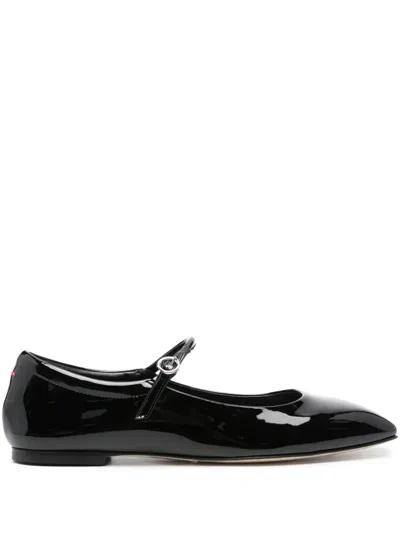 Aeyde Uma Leather Ballerina Shoes In Black