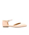 Aeyde Miri Nappa Leather Peach Shoes In Nude