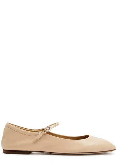 Aeyde Uma Leather Ballet Flats In Peach