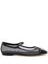 Aeyde Uma Mesh Leather Mary Jane Flats