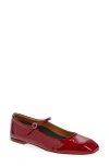 Aeyde 10mm Uma Patent Leather Flats In Cranberry