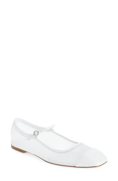 Aeyde Uma Nappa Leather Ballet Flats In White