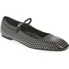 Aeyde Uma Studded Leather Mary Jane Ballet Flats In Black