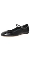 Aeyde Uma Nappa Leather Ballet Flats In Black