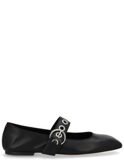 Aeyde Uma Maryjane Shoe With Eyelets In Black