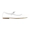 Aeyde White Uma Mesh Toe-cap Ballerina Flats